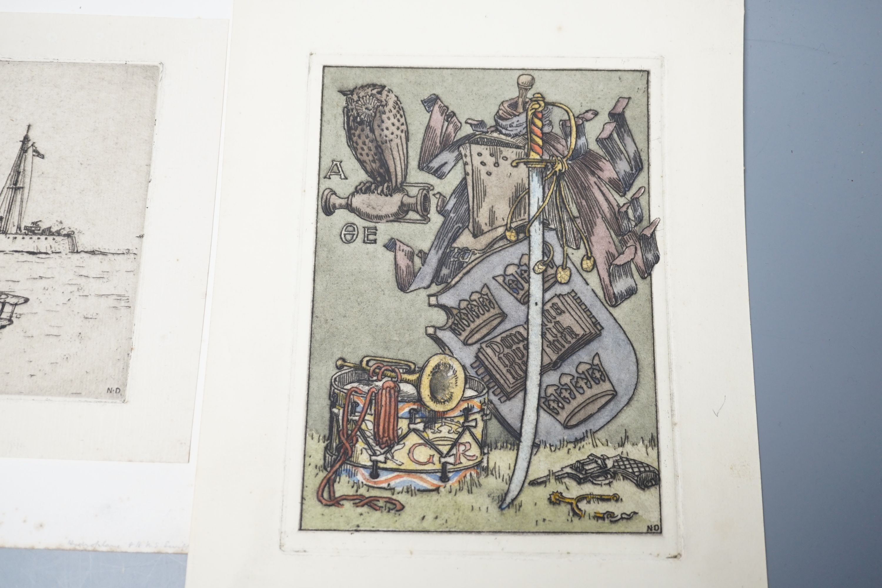 Nelson Dawson (1859-1941), etchings and a drawing